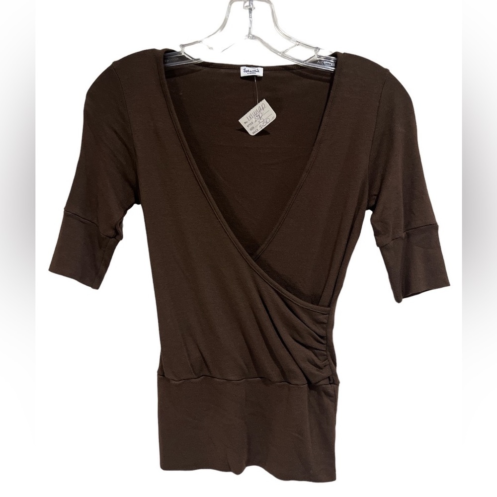 Splendid Mock Wrap V-Neck